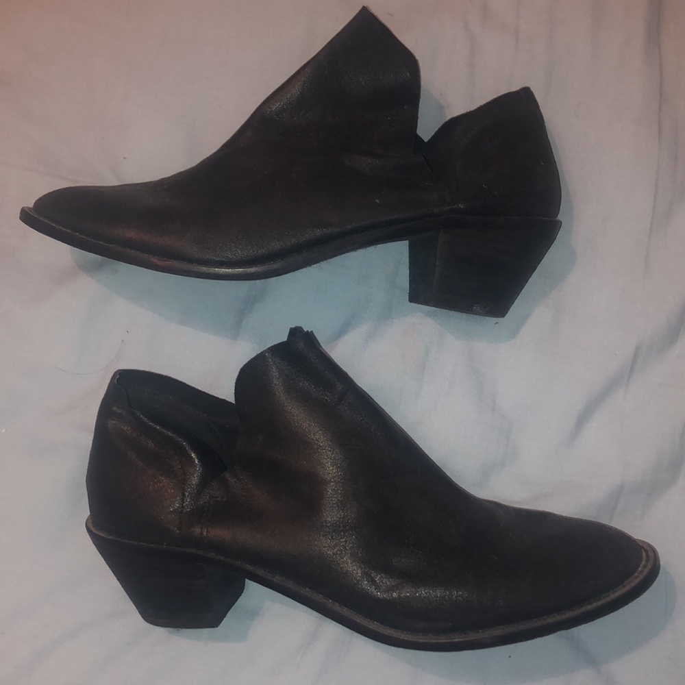 Kelsi Dagger Black Ankle Boots